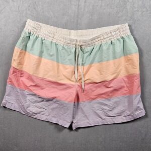 Chubbies Swim Trunks Mens 2XL Colorblock Pastel Mesh Lined Drawstring Pockets